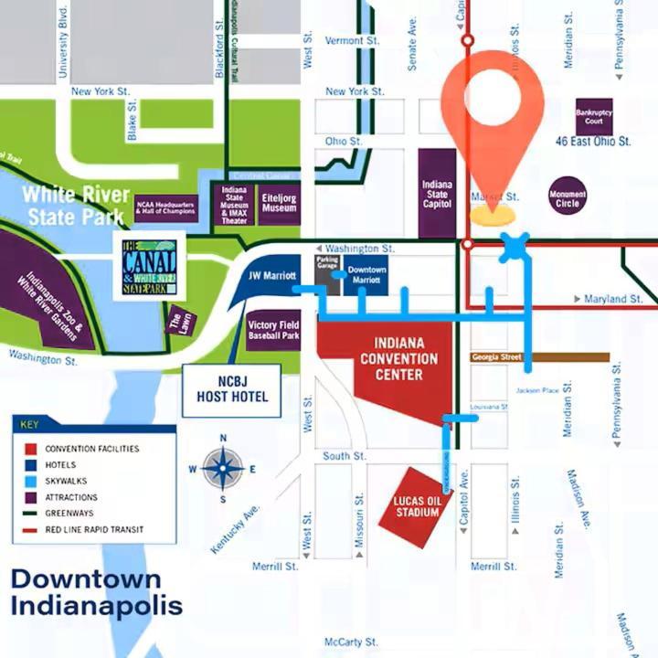 Free Parking! Downtown King Suite Lucas Oil- Conv Center Skywalk#1 Indianapolis Ngoại thất bức ảnh